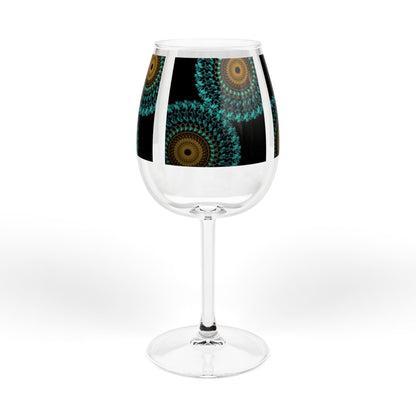 Vibrant Artistic Wine Glass, Unique Gift for Wine Lovers, Colorful 12oz Glassware, Fun Home Decor, Celebration Drinkware