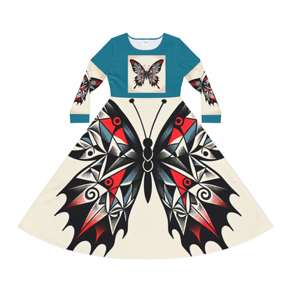 Women's Long Sleeve Dance Dress with Eye-Catching Butterfly Design - Ideal for Recitals, Spring Festivities, or Casual Wear, Dance [...]