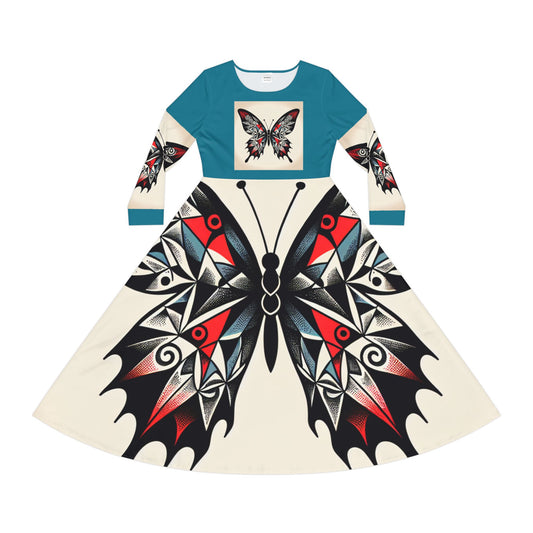Women's Long Sleeve Dance Dress with Eye-Catching Butterfly Design - Ideal for Recitals, Spring Festivities, or Casual Wear, Dance [...]