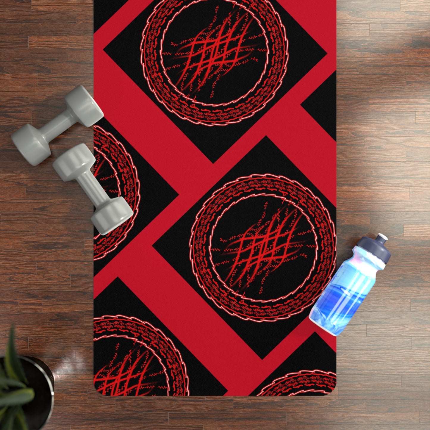 Mandala Pattern Rubber Yoga Mat | Non-Slip Exercise Mat for Yoga and Fitness