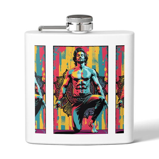 Colorful Yoga Stainless Steel Flask - Perfect for Meditation, Travel, Gifts, Outdoor Adventures, or Celebrations