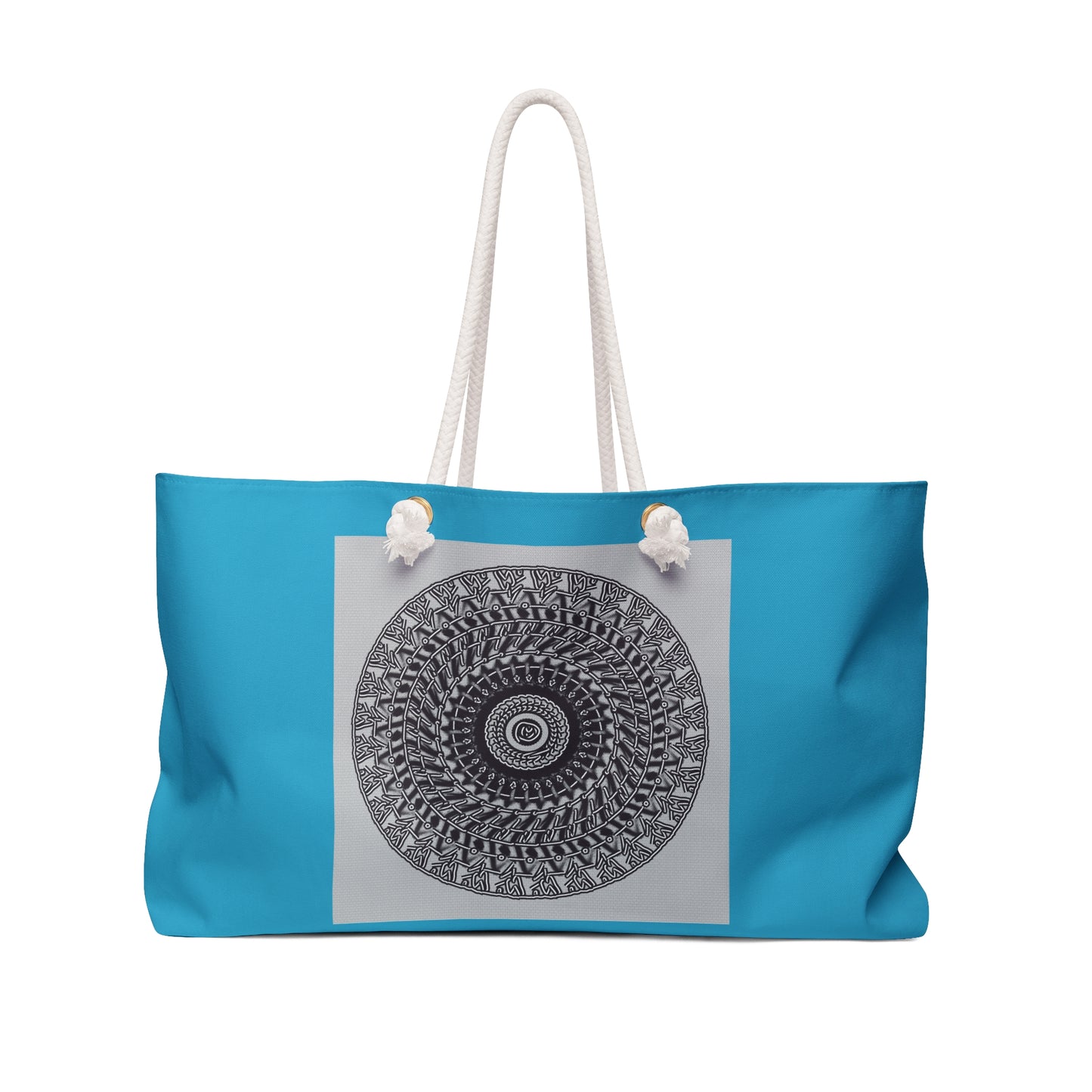 Turquoise Chic Mandala Weekender Bag - Stylish Tote for Travel & Getaways