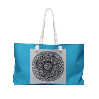 Turquoise Chic Mandala Weekender Bag - Stylish Tote for Travel & Getaways