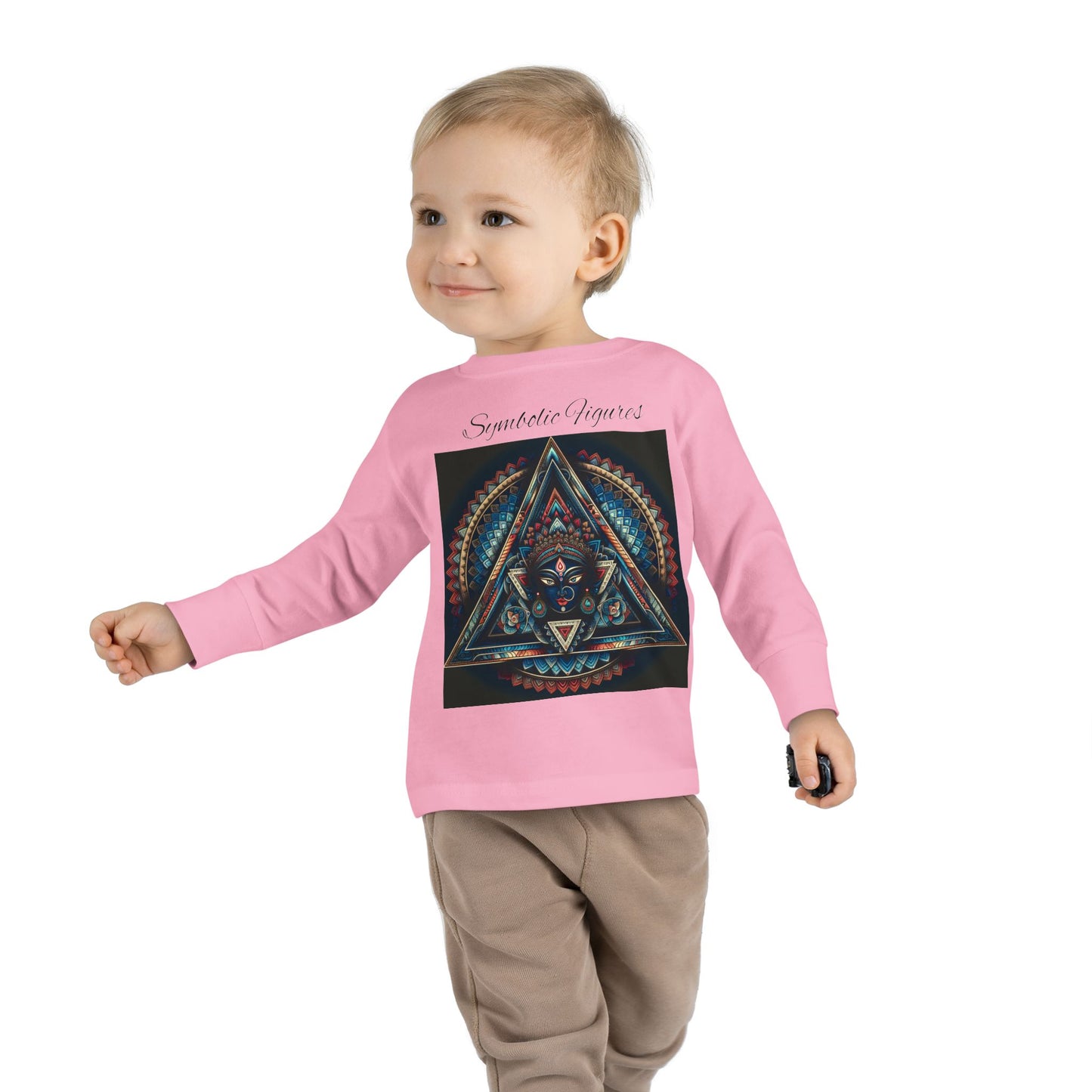 Colorful Toddler Long Sleeve Tee with Abstract Design, Perfect for Playdates, Birthdays, Everyday Wear, Gift for Kids, Cozy and Stylish