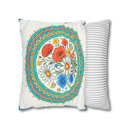 Floral Square Pillowcase | Cozy Home Decor, Gift for Garden Lovers, Spring Decor, Throw Pillow, Housewarming Gift