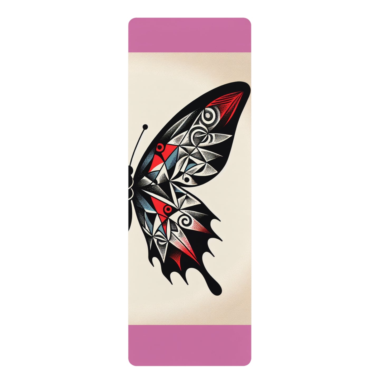 Vibrant Rubber Yoga Mat with Mandala Design, Perfect for Home Workouts, Fitness Gifts, Mindfulness, Yoga Studios, Meditation