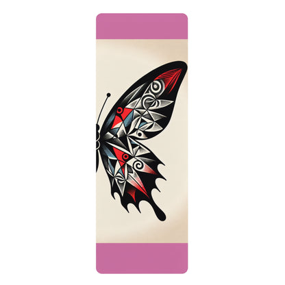 Vibrant Rubber Yoga Mat with Mandala Design, Perfect for Home Workouts, Fitness Gifts, Mindfulness, Yoga Studios, Meditation