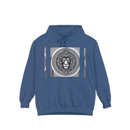 Monochrome Lion Design Hoodie, Cozy Unisex Hoodie, Gift for Him/Her, Stylish Casual Wear, Cool Streetwear