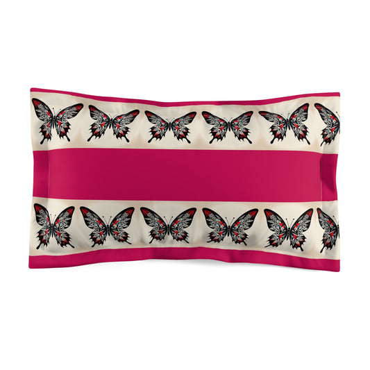 Butterfly Microfiber Pillow Sham - Decorative Bedding, Sleep Decor, Home Accent, Gift for Her, Butterfly Lovers