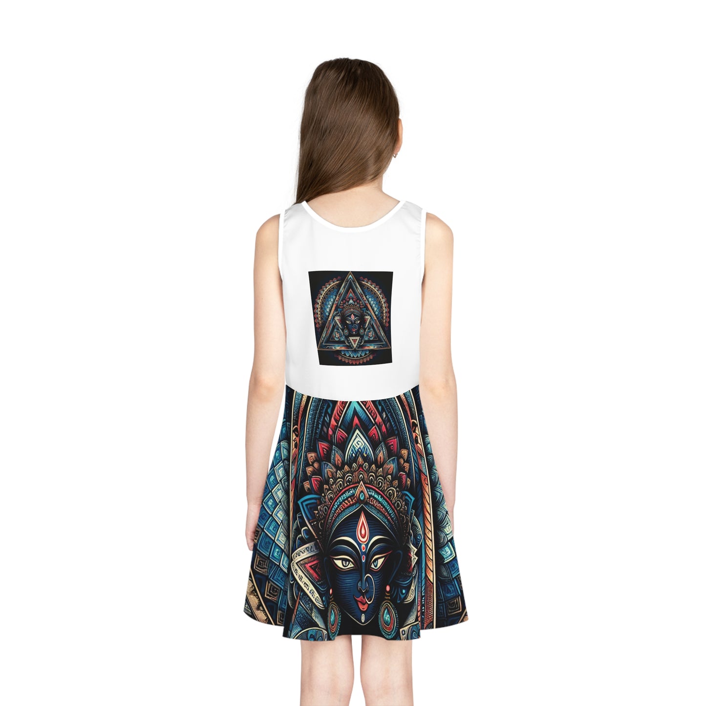 Bohemian Girls' Sleeveless Sundress, Summer Dress, Festival Wear, Vacation Outfit, Casual Sunshine Dress, Gifts for Daughters