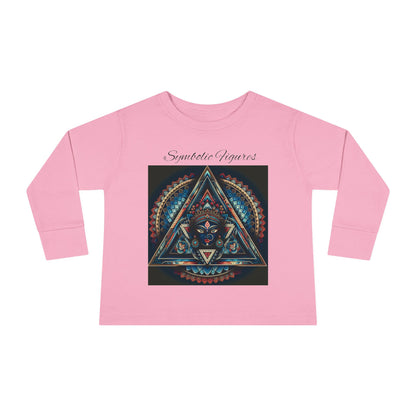 Colorful Toddler Long Sleeve Tee with Abstract Design, Perfect for Playdates, Birthdays, Everyday Wear, Gift for Kids, Cozy and Stylish