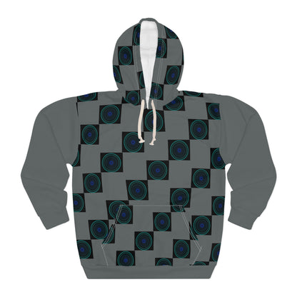 Geometric Pattern Pullover Hoodie, Unisex Abstract Sweatshirt, Chic Casual Wear, Cozy Layer, Gift for Her, Him, Fashion Statement