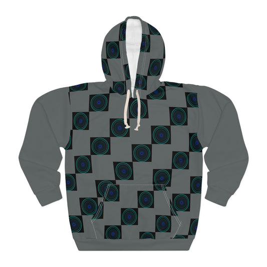 Geometric Pattern Pullover Hoodie, Unisex Abstract Sweatshirt, Chic Casual Wear, Cozy Layer, Gift for Her, Him, Fashion Statement
