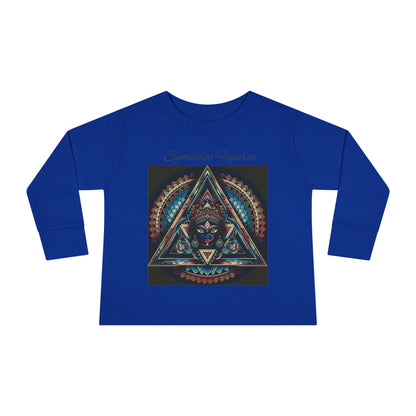 Colorful Toddler Long Sleeve Tee with Abstract Design, Perfect for Playdates, Birthdays, Everyday Wear, Gift for Kids, Cozy and Stylish