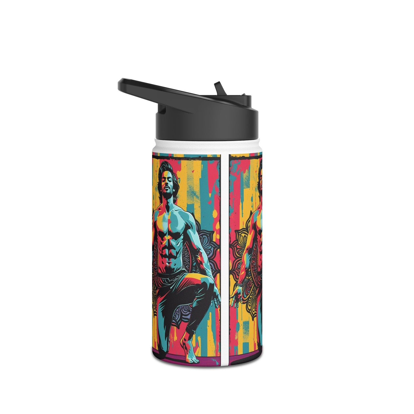 Vibrant Stainless Steel Water Bottle - Motivational Gym Hydration, Eco-Friendly Travel Mug, Fitness Gift, Workout Accessory