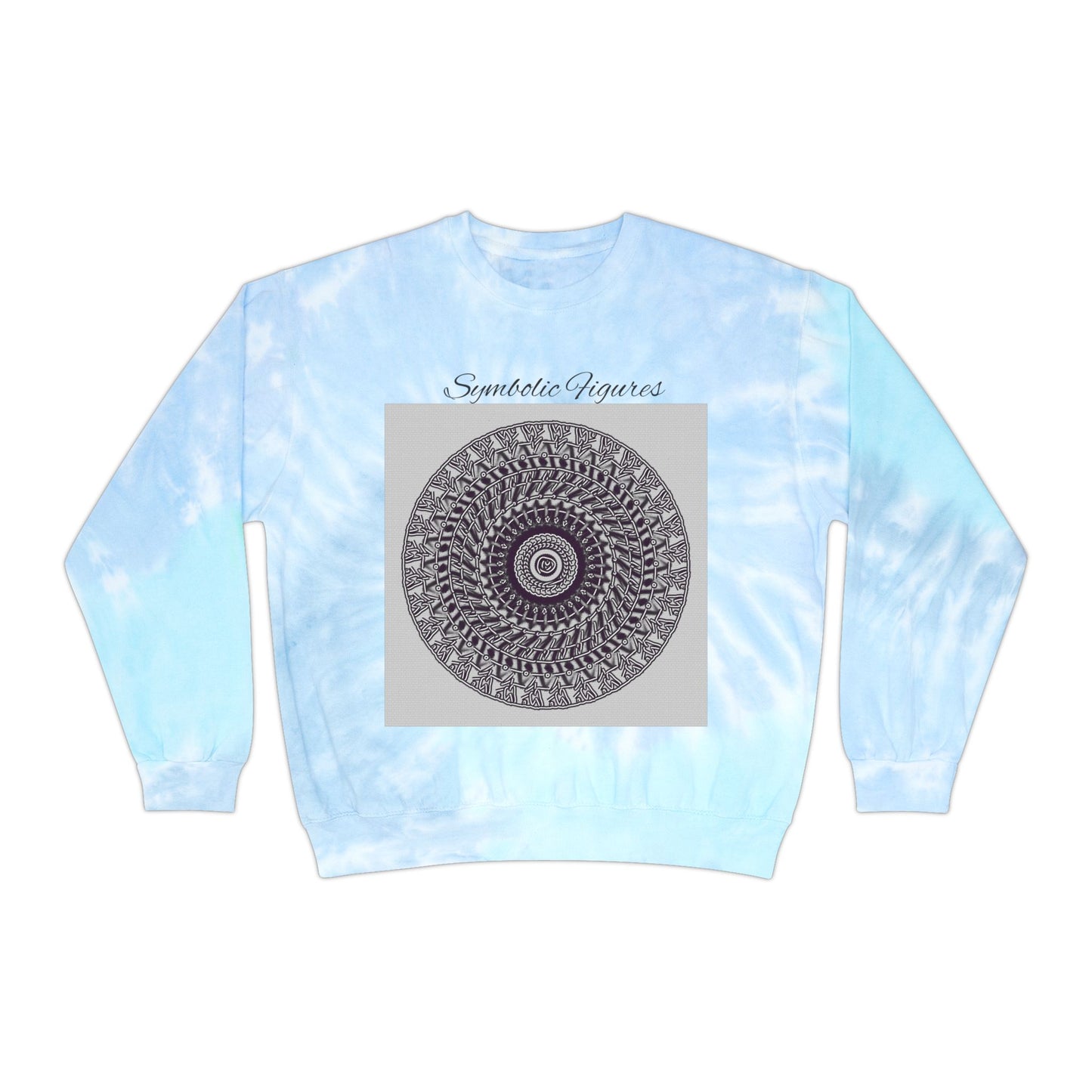 Trendy Tie-Dye Sweatshirt with Geometric Design, Cozy Unisex Outerwear, Perfect for Casual Wear, Gift for Friends, Stylish Layering