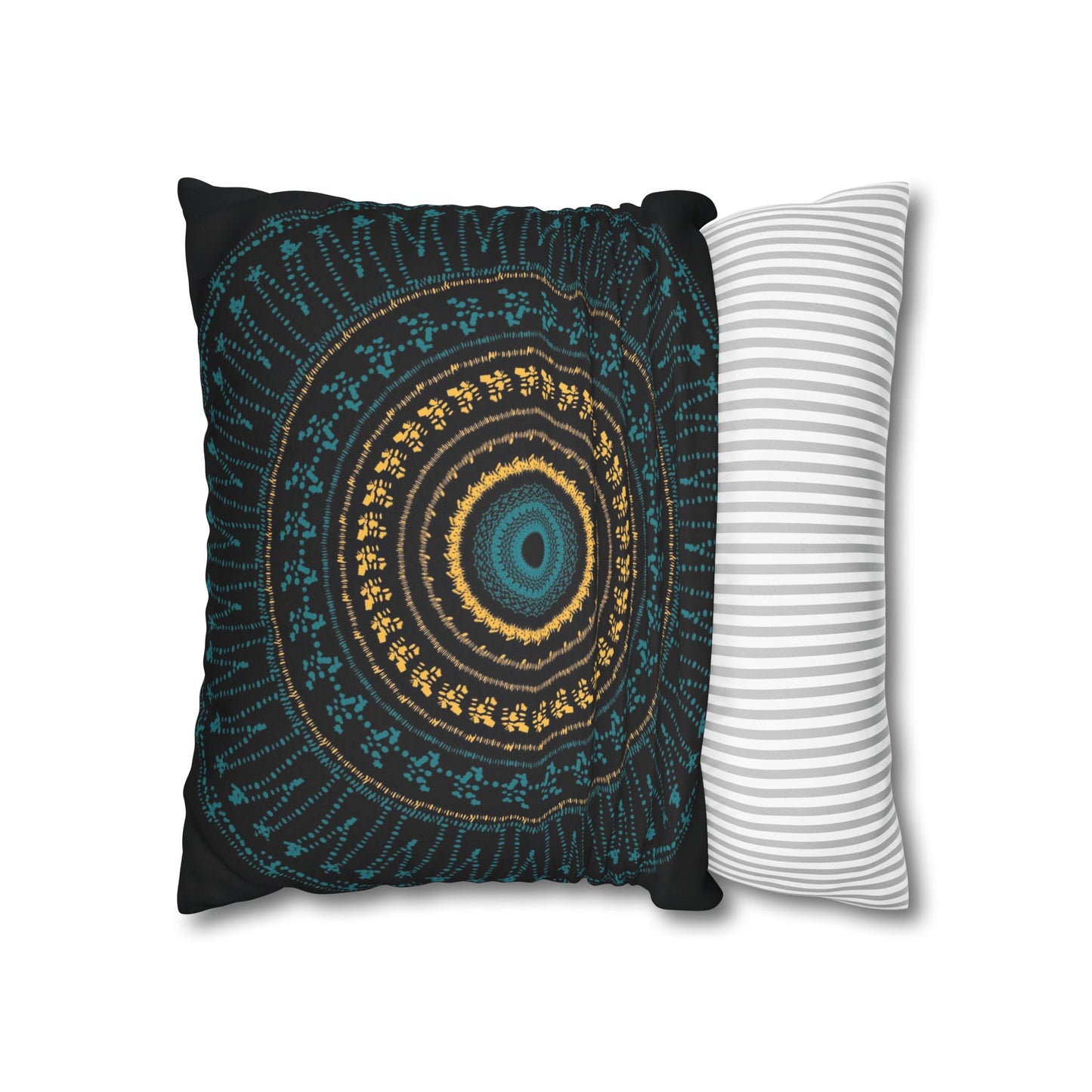 Mandala Faux Suede Pillowcase, Decorative Throw Pillow, Boho Home Decor, Unique Gift, Cozy Living Room Accent