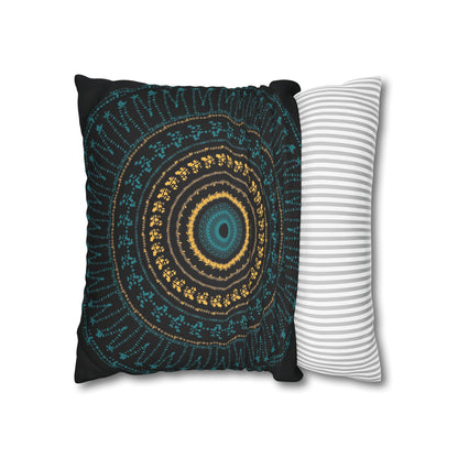 Mandala Faux Suede Pillowcase, Decorative Throw Pillow, Boho Home Decor, Unique Gift, Cozy Living Room Accent