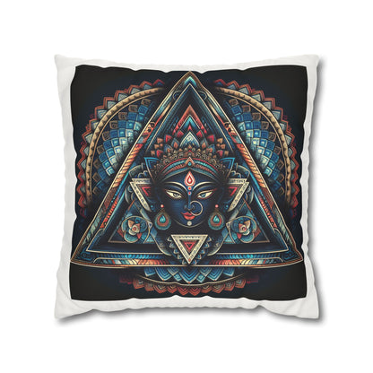 Bohemian Decorative Pillow, Square Faux Suede Cushion, Spiritual Home Décor, Mandala Art Accent Pillow, Unique Gift Idea