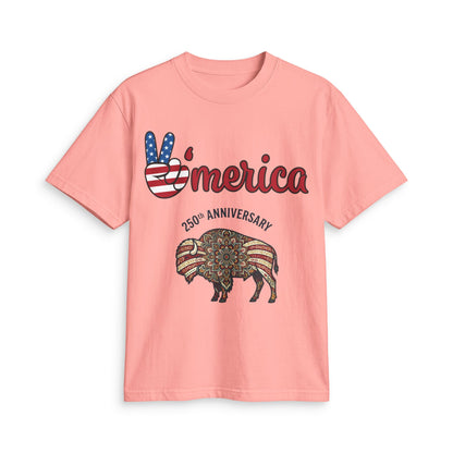 America 250th Anniversary Bison T-Shirt – Patriotic USA Celebration Tee