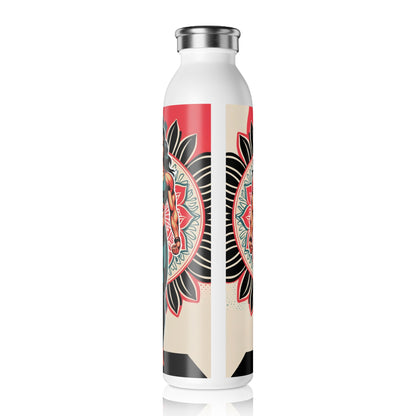 Vibrant Yoga Slim Water Bottle - Artistic Reusable Water Bottle, Eco-friendly Gift, Fitness Hydration, Art-inspired Flask, Colorful [...]