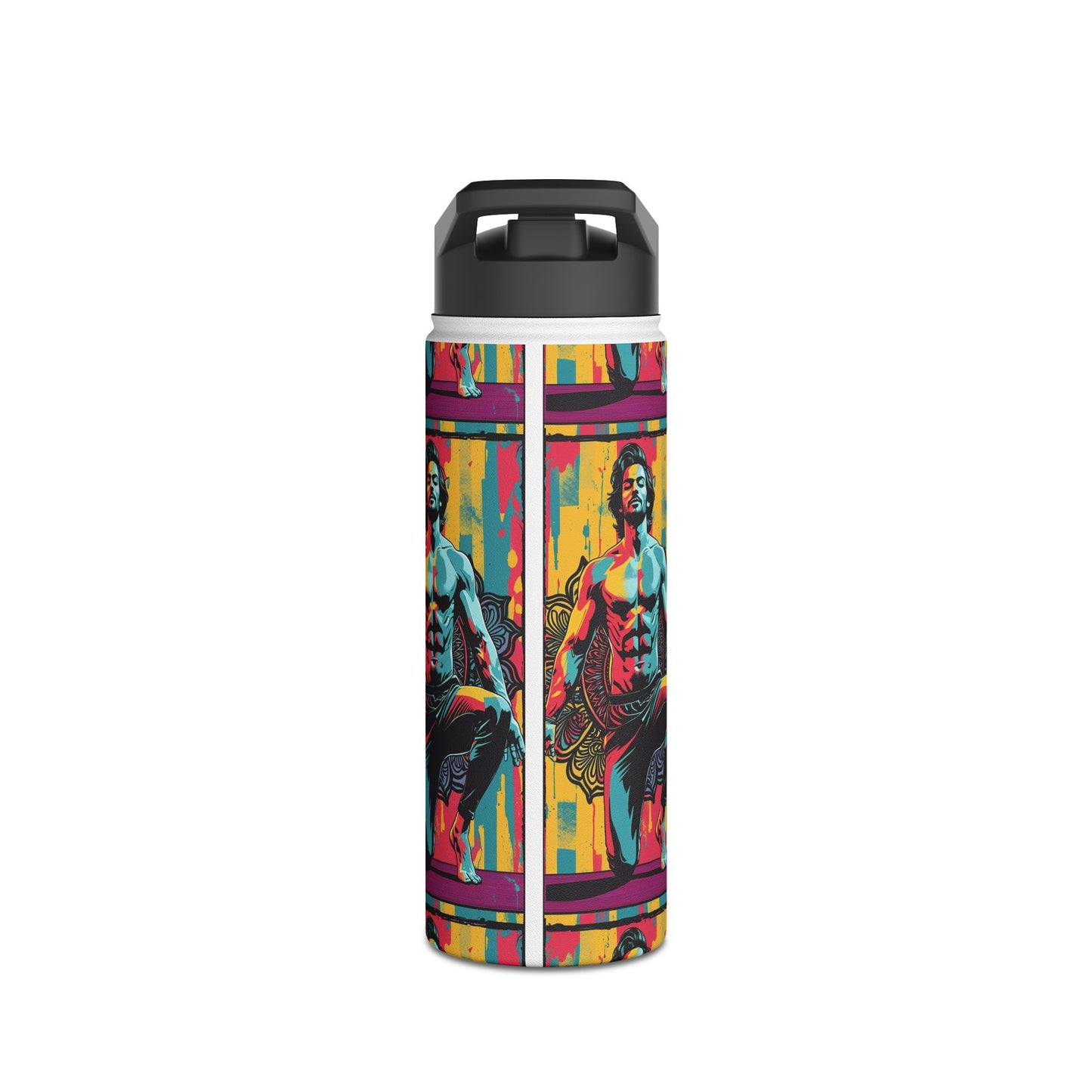 Vibrant Stainless Steel Water Bottle - Motivational Gym Hydration, Eco-Friendly Travel Mug, Fitness Gift, Workout Accessory