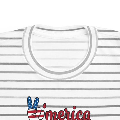 'Merica Bison Toddler Tee — Patriotic 4th of July Baby Shirt