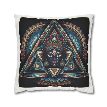 Bohemian Decorative Pillow, Square Faux Suede Cushion, Spiritual Home Décor, Mandala Art Accent Pillow, Unique Gift Idea