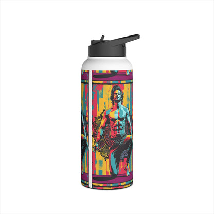 Vibrant Stainless Steel Water Bottle - Motivational Gym Hydration, Eco-Friendly Travel Mug, Fitness Gift, Workout Accessory