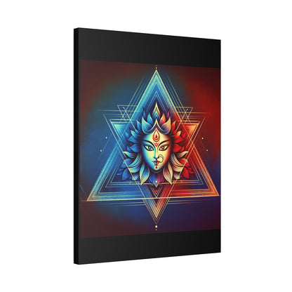Durga Mandala Zen Triangle Canvas Print