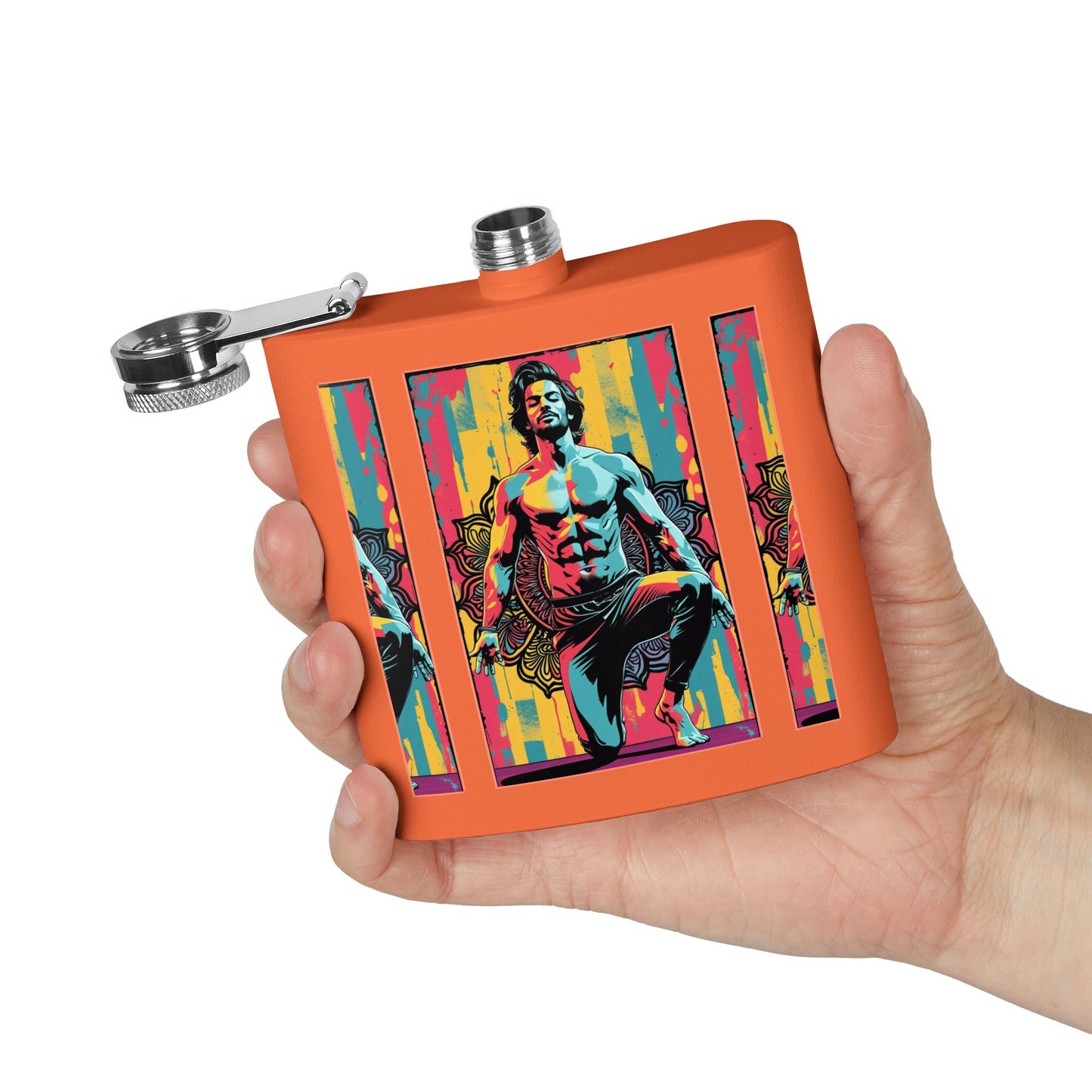 Colorful Yoga Stainless Steel Flask - Perfect for Meditation, Travel, Gifts, Outdoor Adventures, or Celebrations