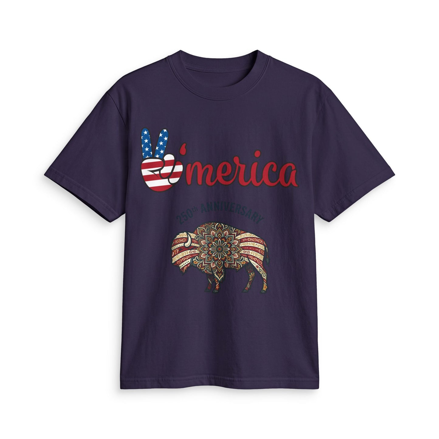 America 250th Anniversary Bison T-Shirt – Patriotic USA Celebration Tee