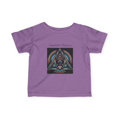 Infant Fine Jersey Tee with Geometric Design, Cute Baby T-Shirt, Unique Baby Gift, Toddler Fashion, Kids' Graphic Tee, Stylish Infant Wear