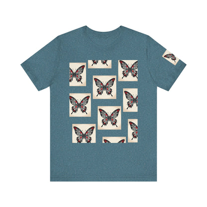 Butterfly Graphic Tee | Unisex Short Sleeve Shirt, Casual Wear, Nature Lover Gift, Boho Style, Summer Fashion