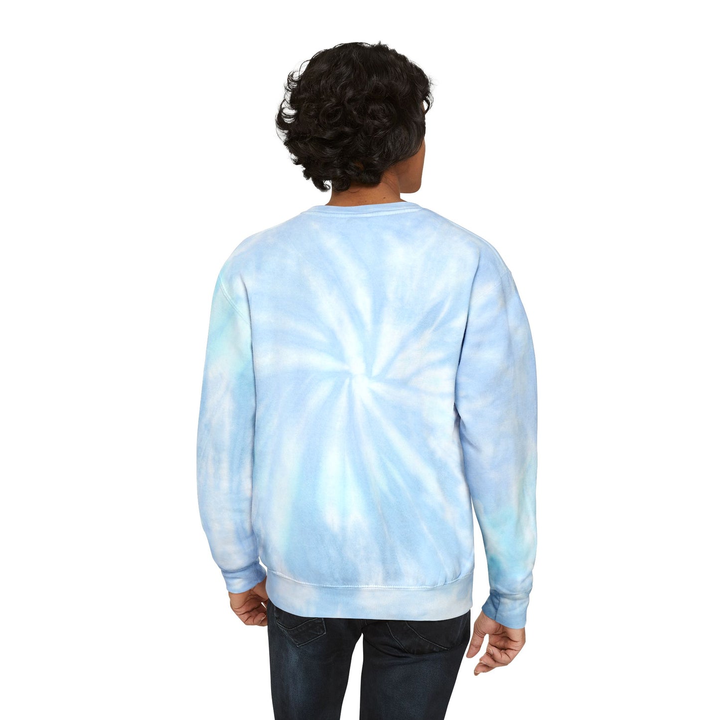 Trendy Tie-Dye Sweatshirt with Geometric Design, Cozy Unisex Outerwear, Perfect for Casual Wear, Gift for Friends, Stylish Layering