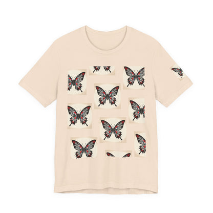 Butterfly Graphic Tee | Unisex Short Sleeve Shirt, Casual Wear, Nature Lover Gift, Boho Style, Summer Fashion