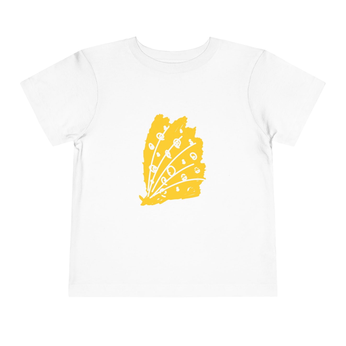 Sunny Leaf Toddler Tee, Cute Kid's Shirt, Summer Outfit, Nature Inspired Tee, Gift for Toddlers, Playtime Clothing, Eco-Friendly Tee