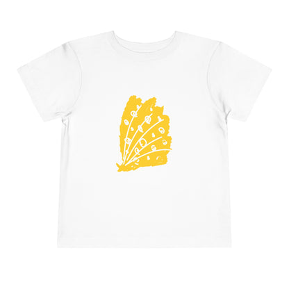 Sunny Leaf Toddler Tee, Cute Kid's Shirt, Summer Outfit, Nature Inspired Tee, Gift for Toddlers, Playtime Clothing, Eco-Friendly Tee