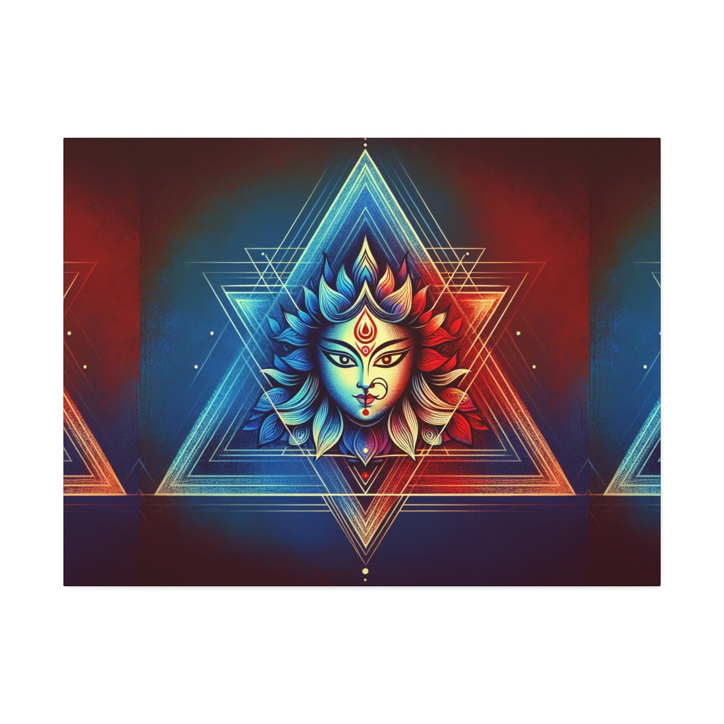 Durga Mandala Zen Triangle Canvas Print