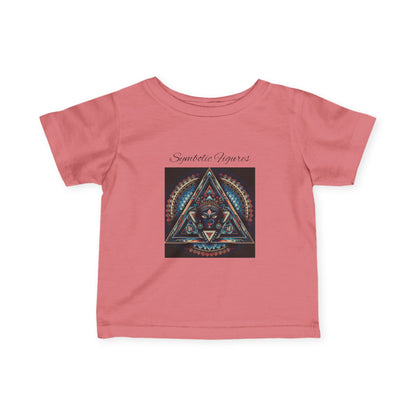 Infant Fine Jersey Tee with Geometric Design, Cute Baby T-Shirt, Unique Baby Gift, Toddler Fashion, Kids' Graphic Tee, Stylish Infant Wear