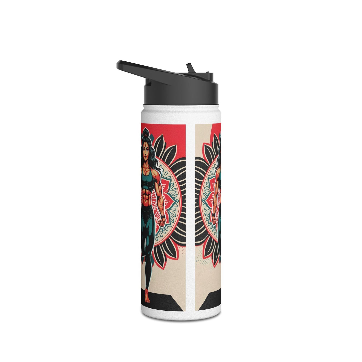 Vibrant Stainless Steel Water Bottle - Motivational Gym Hydration, Eco-Friendly Travel Mug, Fitness Gift, Workout Accessory