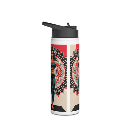 Vibrant Stainless Steel Water Bottle - Motivational Gym Hydration, Eco-Friendly Travel Mug, Fitness Gift, Workout Accessory