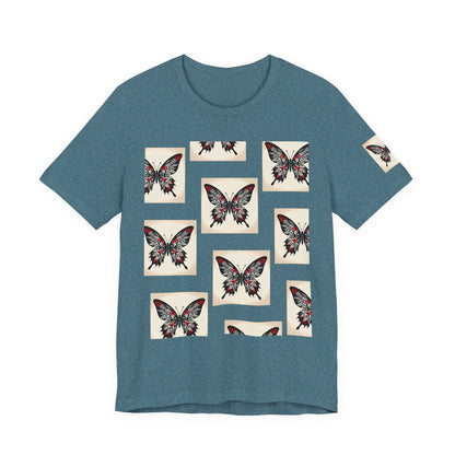 Butterfly Graphic Tee | Unisex Short Sleeve Shirt, Casual Wear, Nature Lover Gift, Boho Style, Summer Fashion
