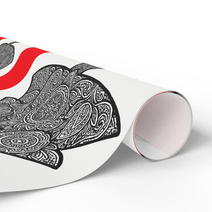 Christmas Tree Wrapping Paper - Red Square Holiday Gift Wrap