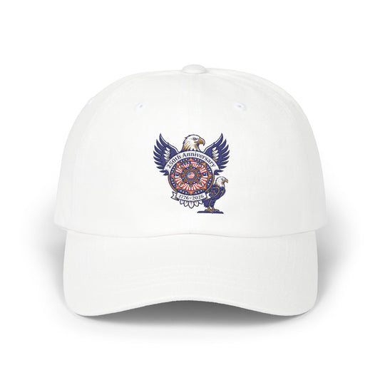 Dad Cap with Retro Eagle Crest Embroidered Patch
