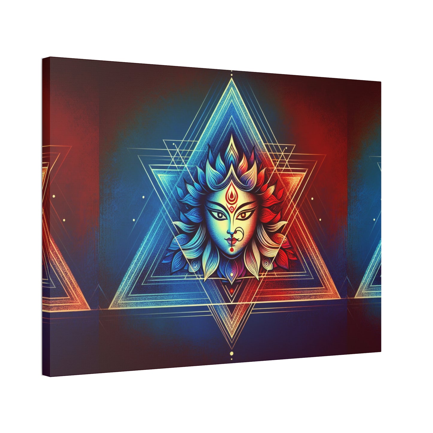Durga Mandala Zen Triangle Canvas Print