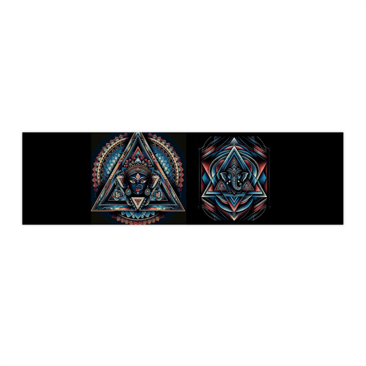 Spiritual Bumper Stickers - Vibrant Mandala Art, Car Decor, Yoga Gifts, Festivals, Travel Accessories