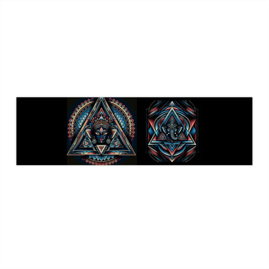 Spiritual Bumper Stickers - Vibrant Mandala Art, Car Decor, Yoga Gifts, Festivals, Travel Accessories