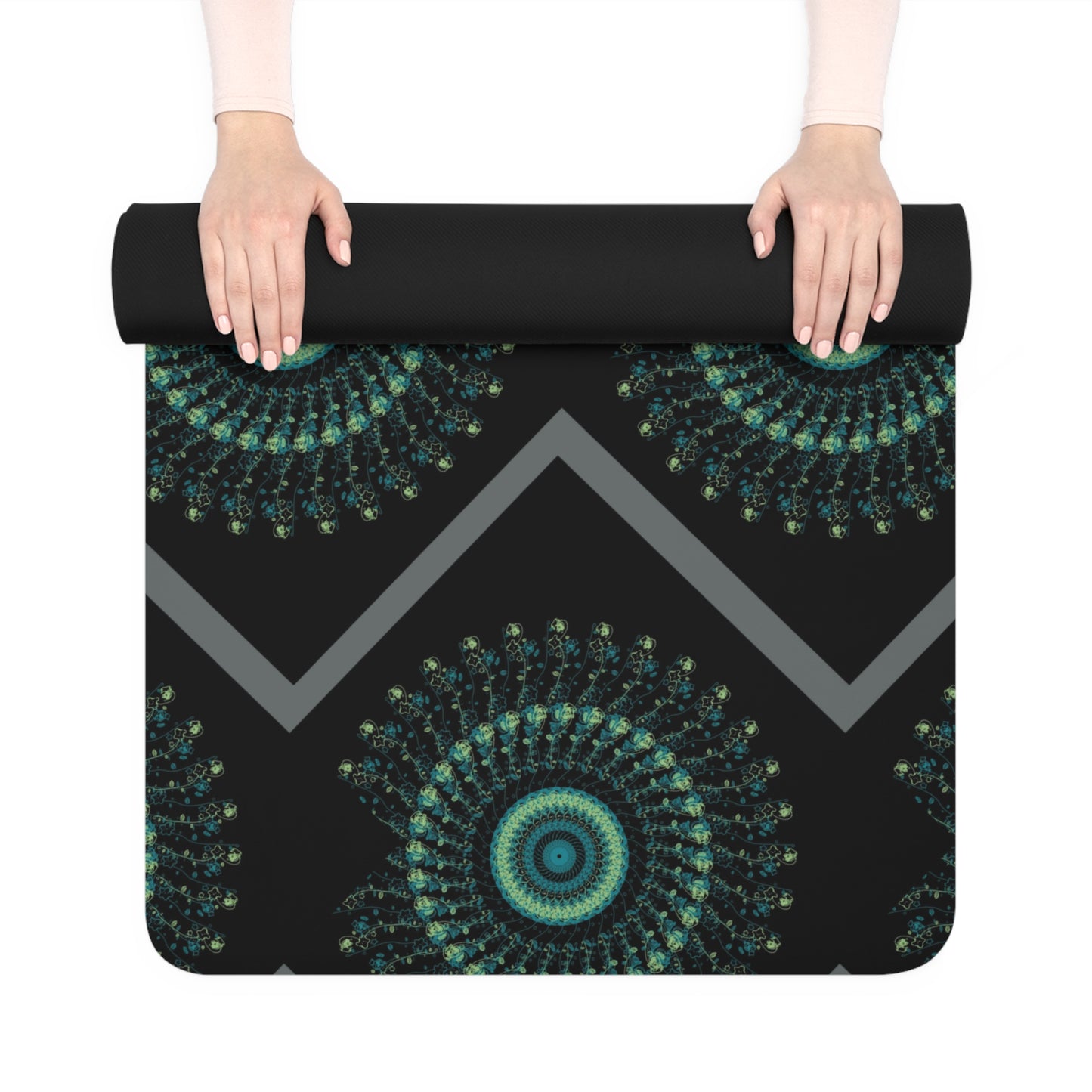 Mandala Pattern Rubber Yoga Mat | Non-Slip Exercise Mat for Yoga and Fitness