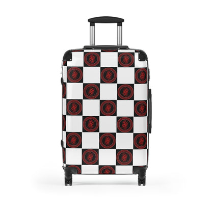 Stylish Travel Suitcase with Checkerboard Design, Perfect for Wanderlust, Summer Vacations, Business Trips, Weekend Getaways, Travel Lovers